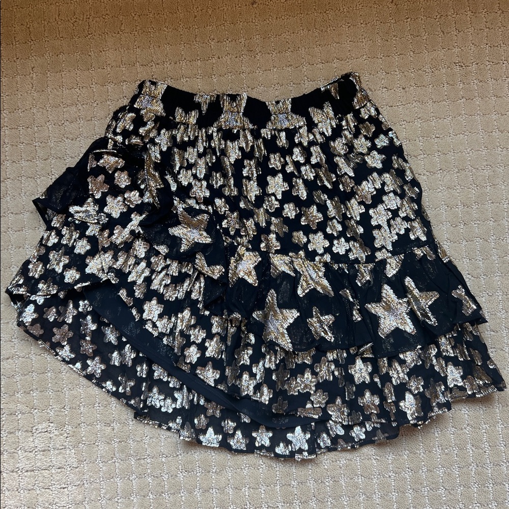 Black and Gold LoveShackFancy Skirt